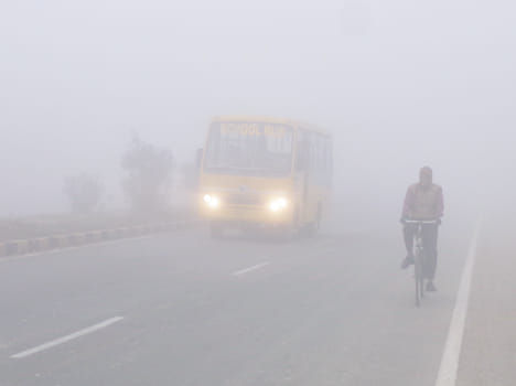 After the rain came cold, the fog had