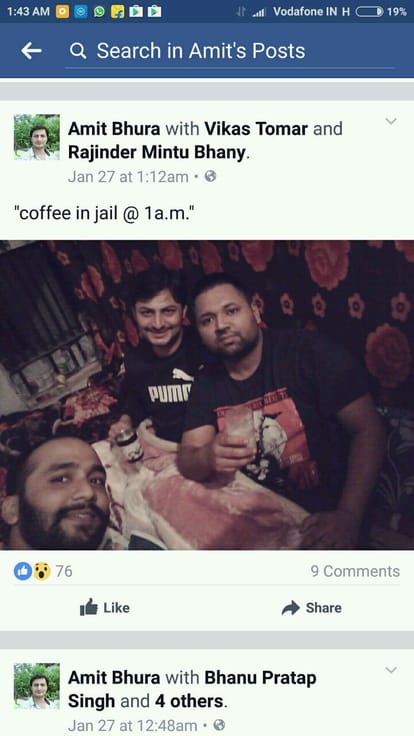 bhoora, who is in jail for updating a Facebook account
