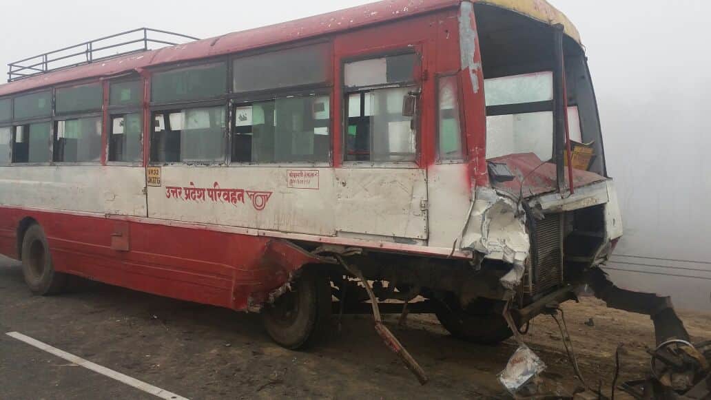 bus and bolero accident in ramnagar barabanki