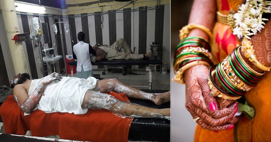 girl marriage on 4th february and father critically injured in congress candidate rally blast