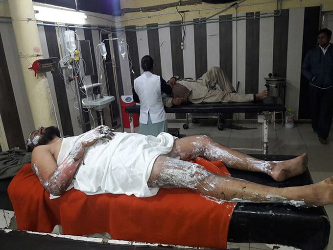 girl marriage on 4th february and father critically injured in congress candidate rally blast