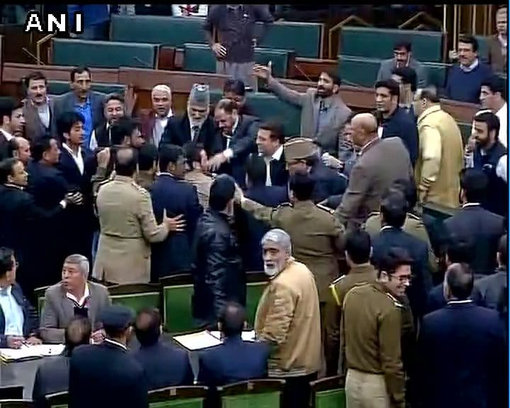  Ruckus breaks out in Jammu and Kashmir Assembly over Article 370