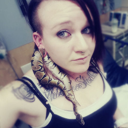 A Ball Python Got Stuck In Woman's Ear Piercing