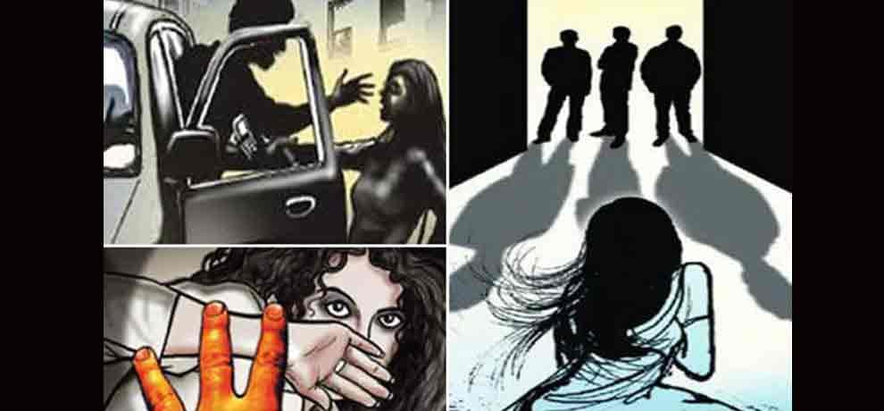 Gang rape of a young woman in a moving car