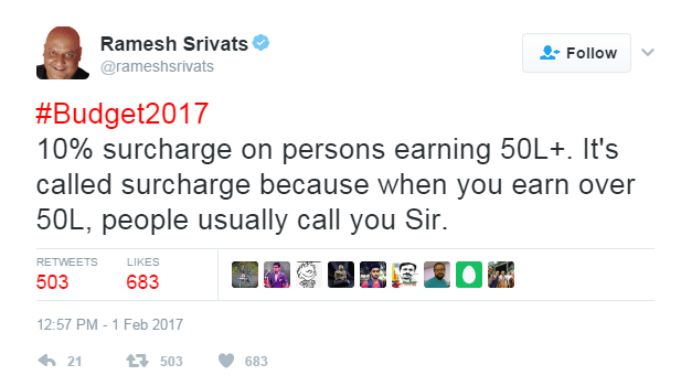 Budget 2017: This is how Twitterati reacted on Budget 2017