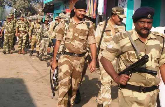 The CISF flag marches