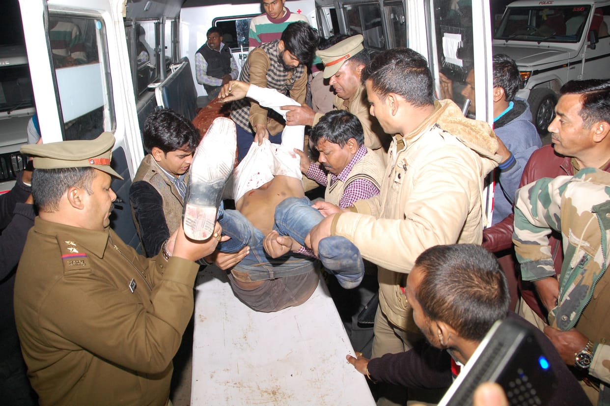 Uncontrolled container crashed into the bus, killing two