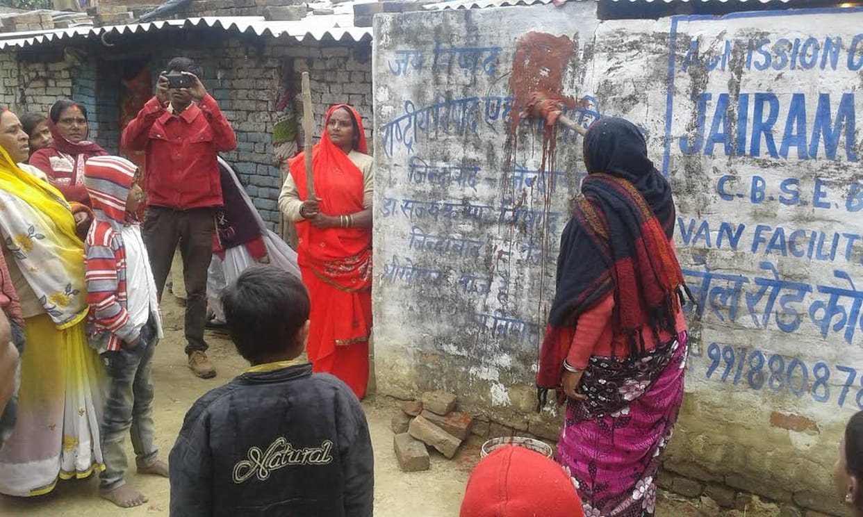  Whereas women with sticks standing wall paintings went