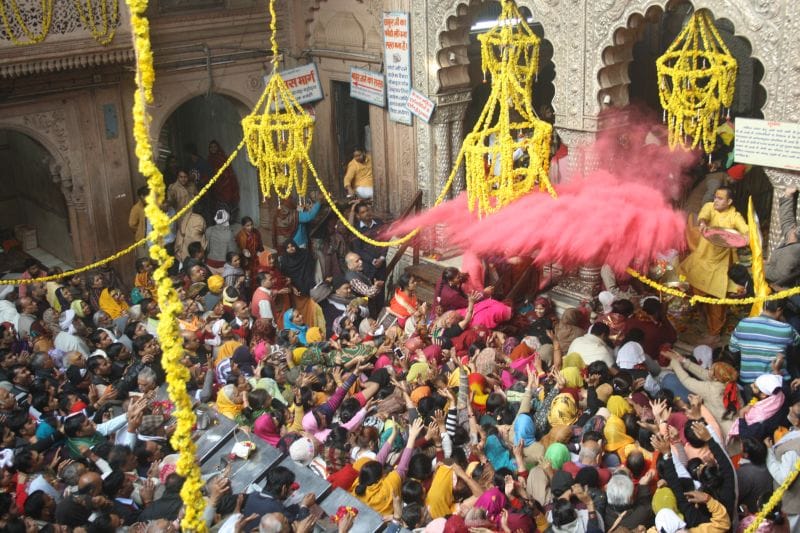vasant panchmi cellibration in bankebihari temple
