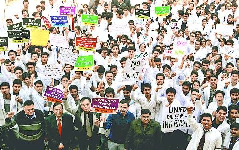 'Exit exam "medical student came against