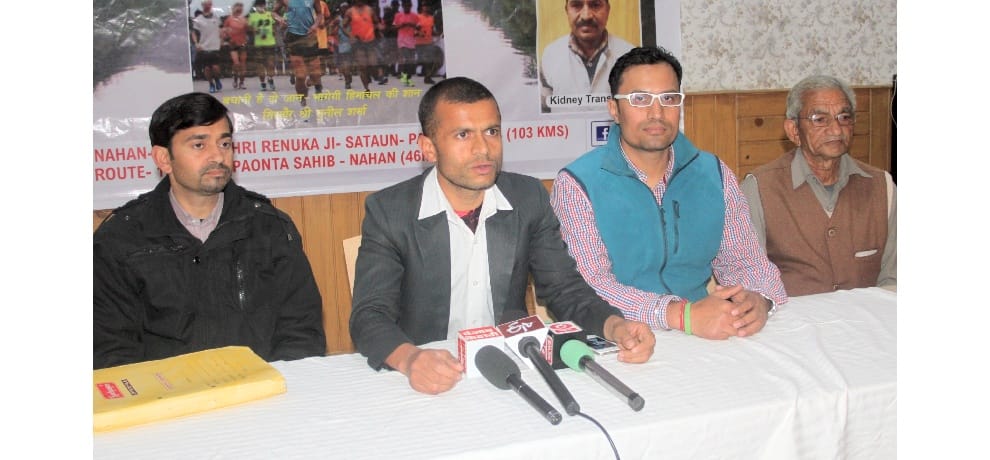 sprinter sunil sharma will take part in the great sirmour run to save two lives