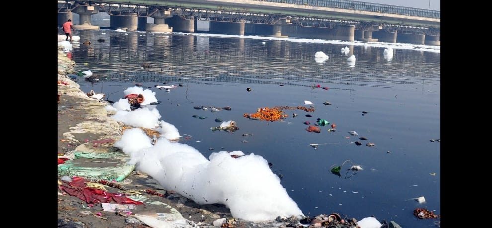 Yamuna is looking dangerous again white foam
