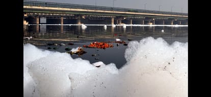 Yamuna is looking dangerous again white foam