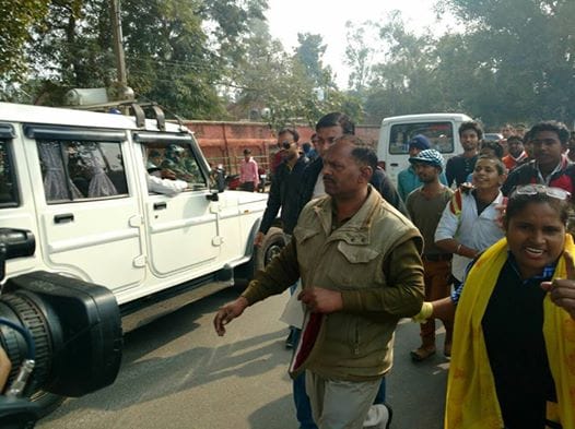 Rahul gandhi and akhilesh yadav combined show in agra