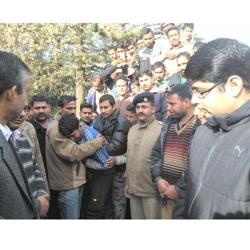 Cremation of Sashastra Seema Bal Sub Inspector Dhandev in Mandi himachal Pradesh