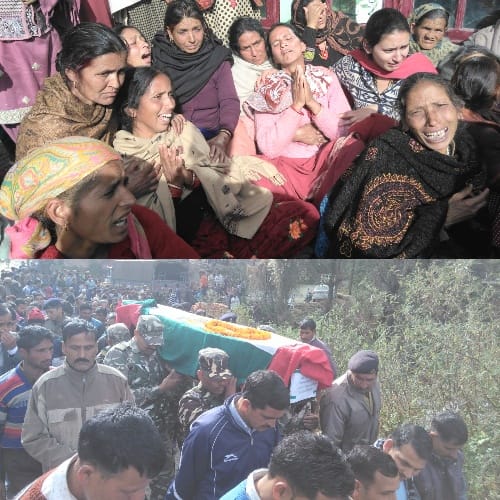Cremation of Sashastra Seema Bal Sub Inspector Dhandev in Mandi himachal Pradesh