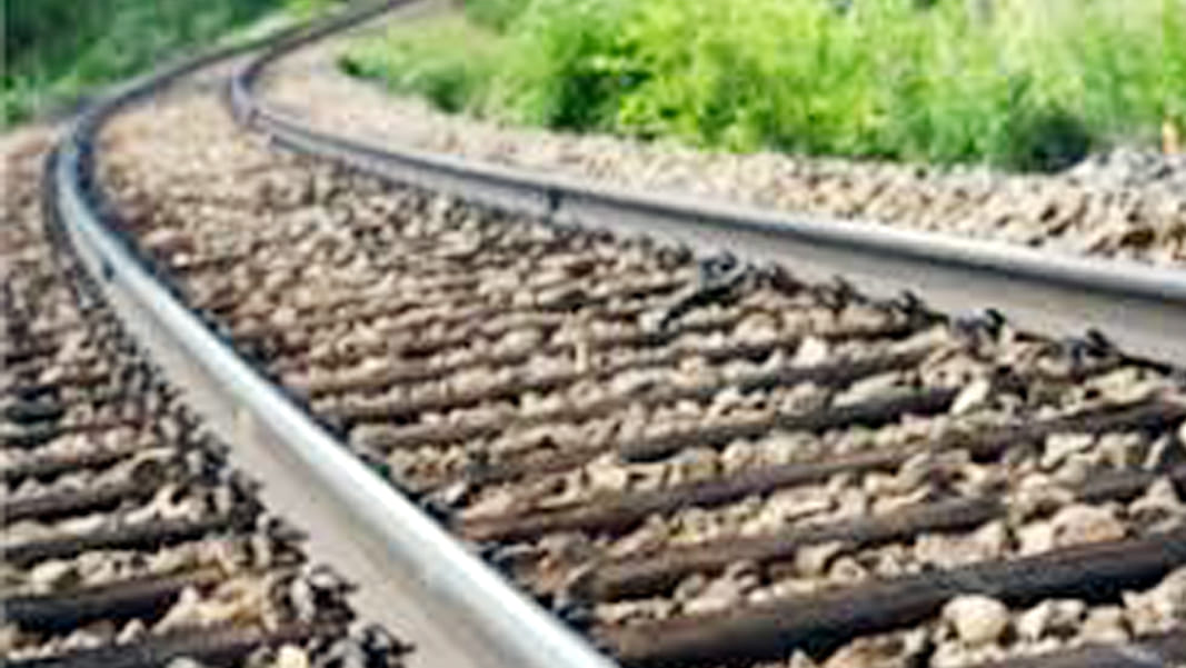 stones placed on the railway track