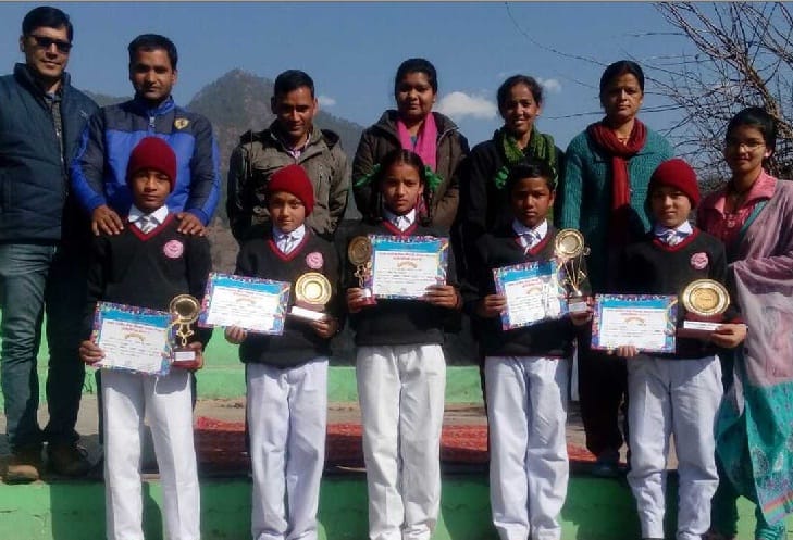 Kapkot rewarding student.