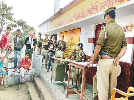 Amid tight security, polling will MLC