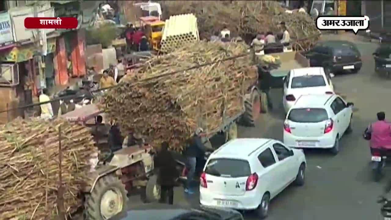 मीठे गन्ने ने लोगो को फंसाया घंटो