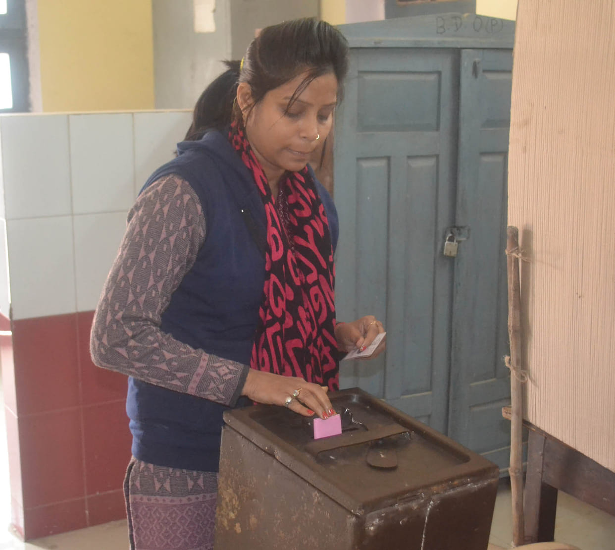 55.35 per cent of the voters voted
