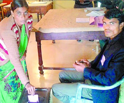 Voting for MLC in Uttar Pradesh.