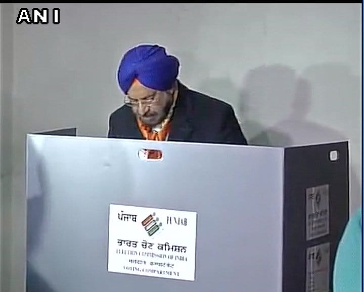 power to Democracy: celebrity stands in queue to cast his vote  #GoaPolls #PunjabPoll