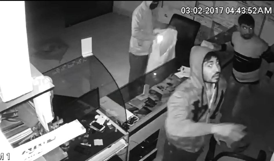 CCTV Footage of Bilaspur Mobile Shop Theft.