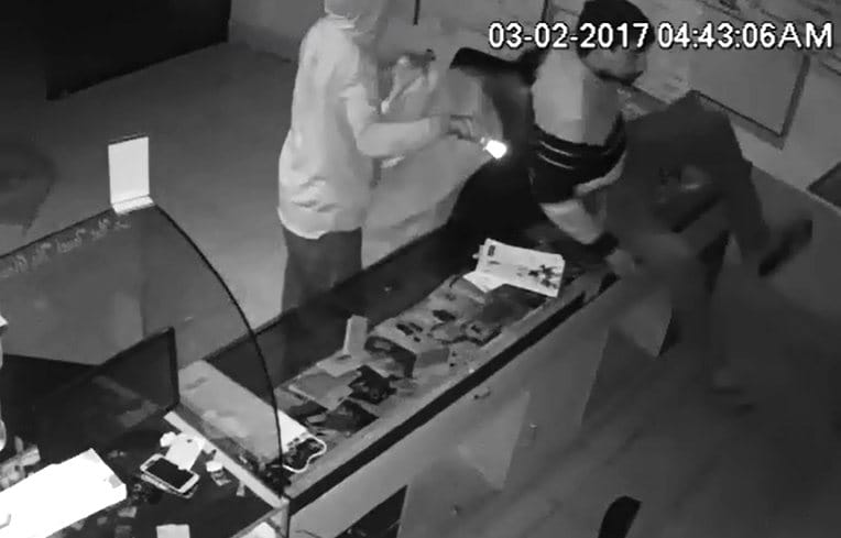 CCTV Footage of Bilaspur Mobile Shop Theft.