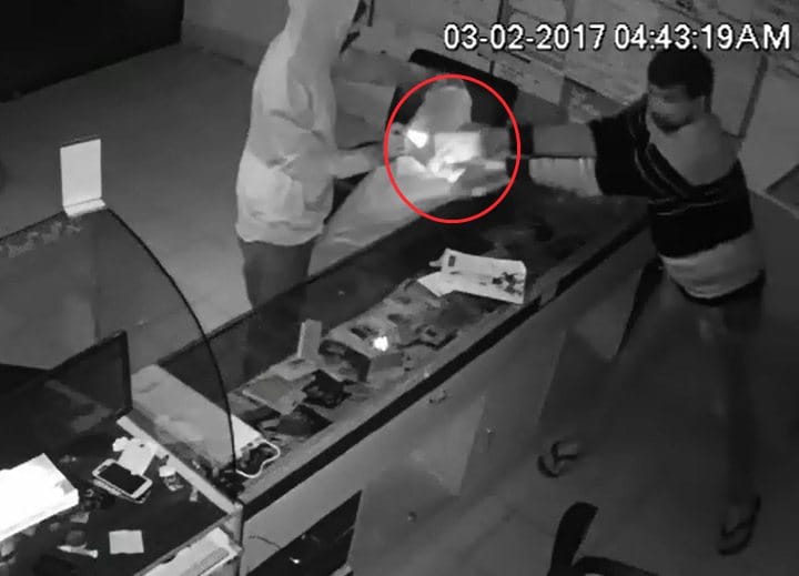 CCTV Footage of Bilaspur Mobile Shop Theft.