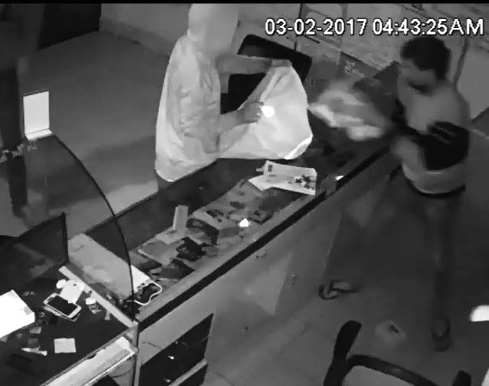 CCTV Footage of Bilaspur Mobile Shop Theft.