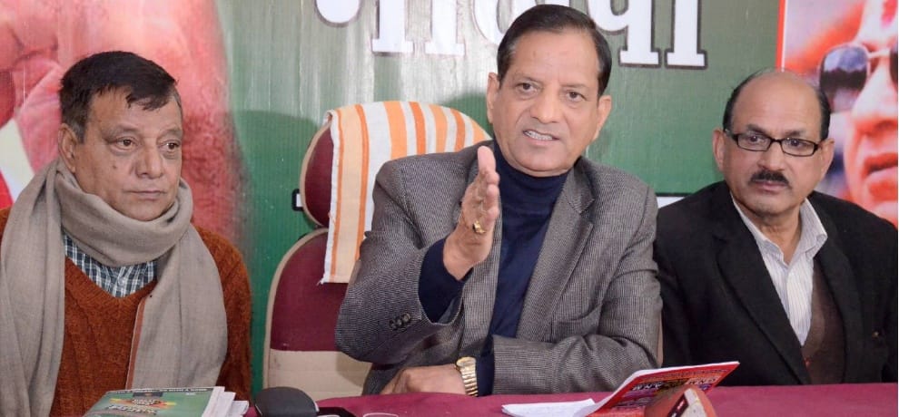 bjp former minister kishan kapoor press conference in Dharamshala