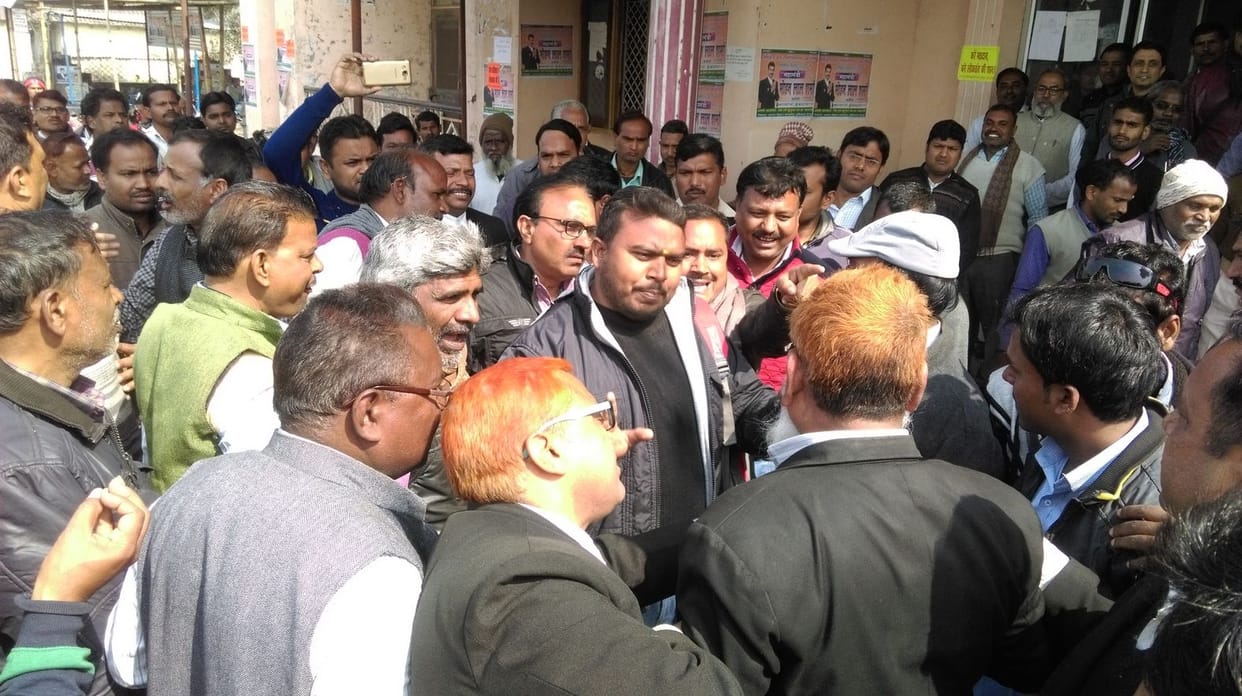 procession pulled by lawyers