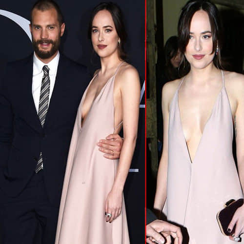 this hollywood actress reached in party in revealing dress