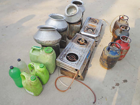 Raided and seized alcohol furnace