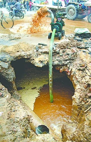 The city's drinking water supply disruption
