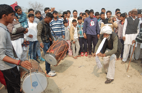  jat protest  On Sunday get support, people Came with Dhol