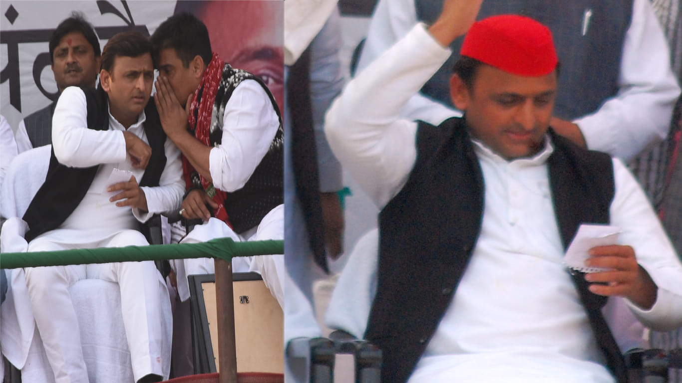 rahul ghandhi projected future PM front of akhilesh