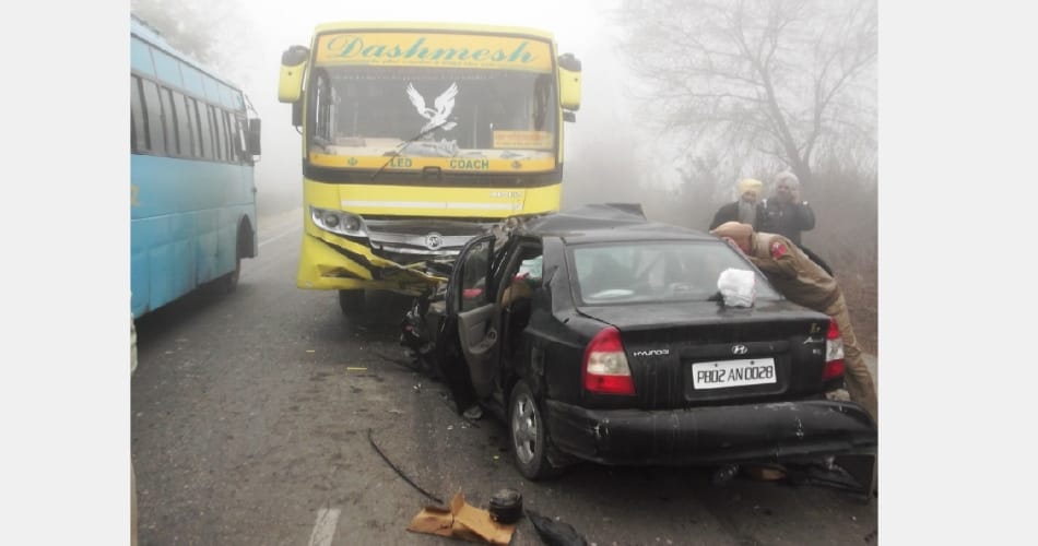 four people killed in road accident at amritsar moga highway in firozpur