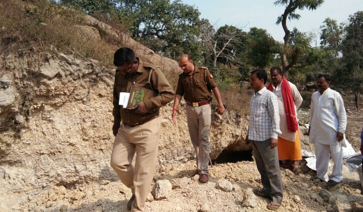 land slide in ballia, two girls died