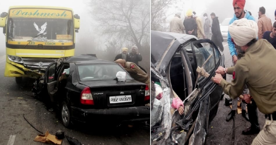 four people killed in road accident at amritsar moga highway in firozpur