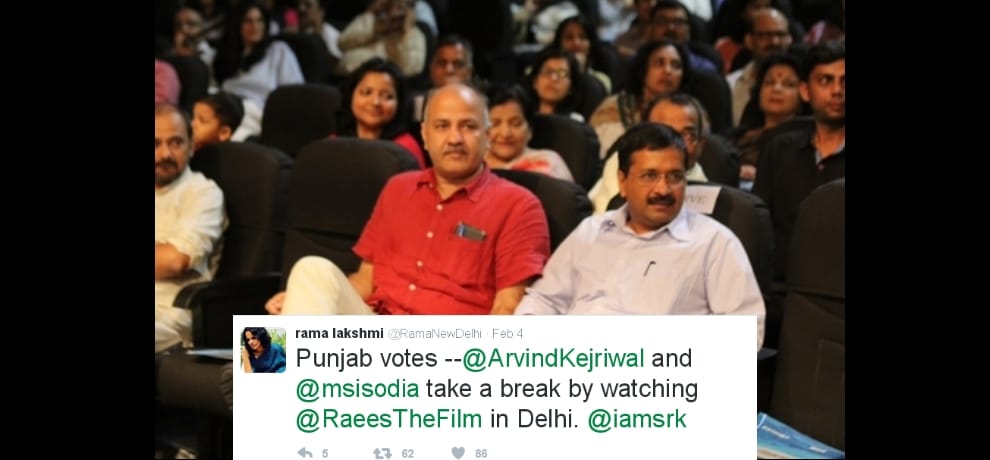kejriwal and sisodia secretly watch raees but a journalist caught them red handed