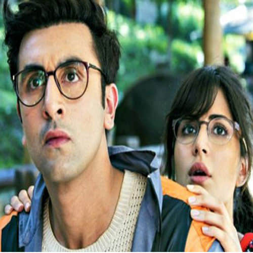 katrina kaif doing hair cut of anurag basu