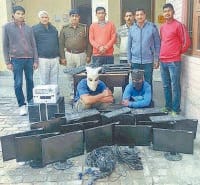 school, theift, 21 computers, arrested gang, kaithal