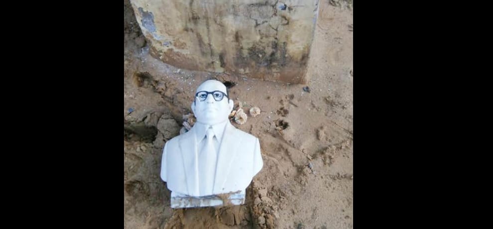 Ambedkar statue broke