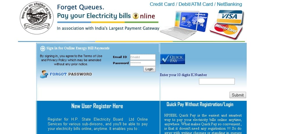 pay your electricity bill online: hpsebl