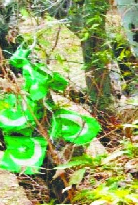 pakistani flags found in chamba district