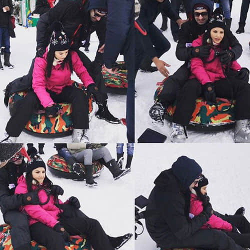 sunny leone celebrate her vacation with husband