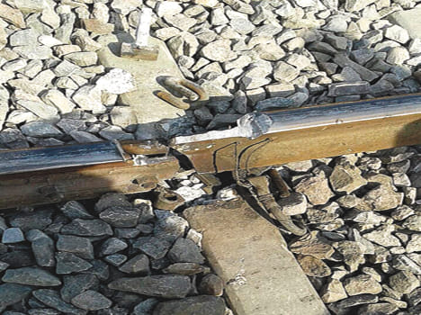 crack underwent train on track