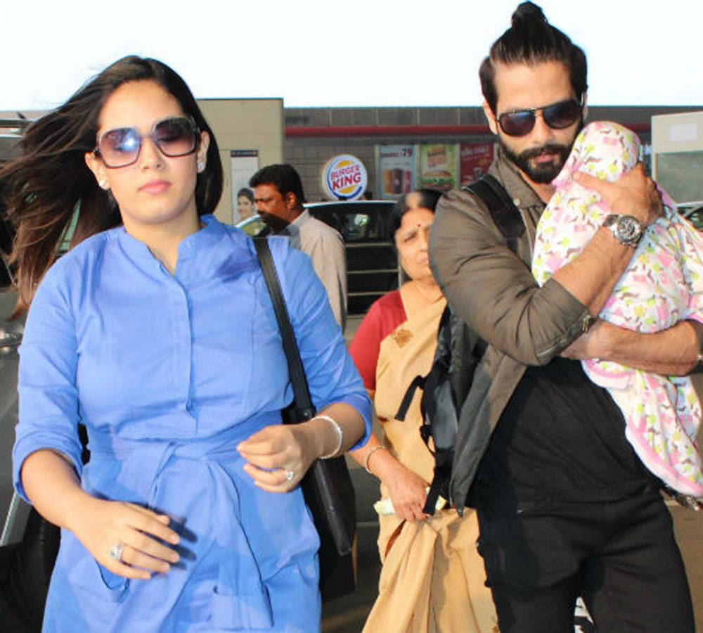 shahid kapoor share the first pic of misha on social media